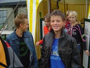 8:56 uur: <br>
Het eerste team gaat op pad.