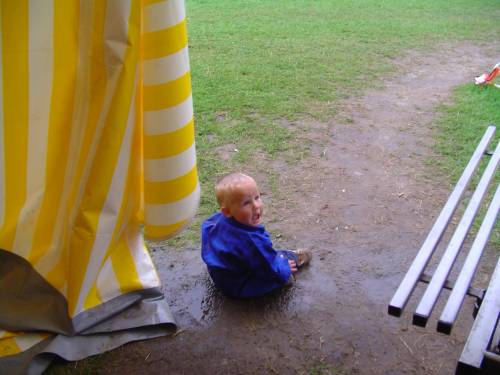 Hij had nergens last van...